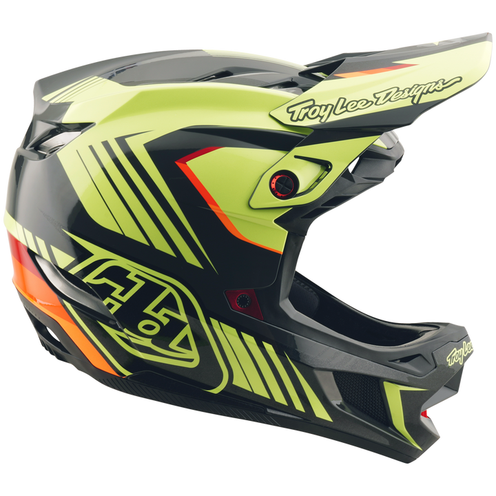 Troy Lee Designs D4 Polyacrylite MIPS Bike Helmet Qualifier Black/Yellow
