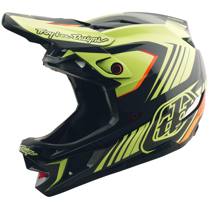 Troy Lee Designs D4 Polyacrylite MIPS Bike Helmet Qualifier Black/Yellow