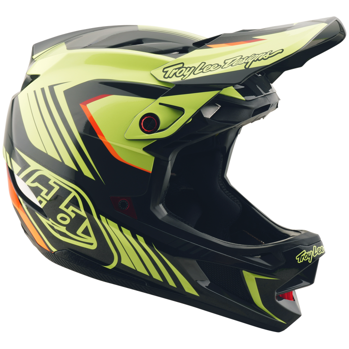 Troy Lee Designs D4 Polyacrylite MIPS Bike Helmet Qualifier Black/Yellow