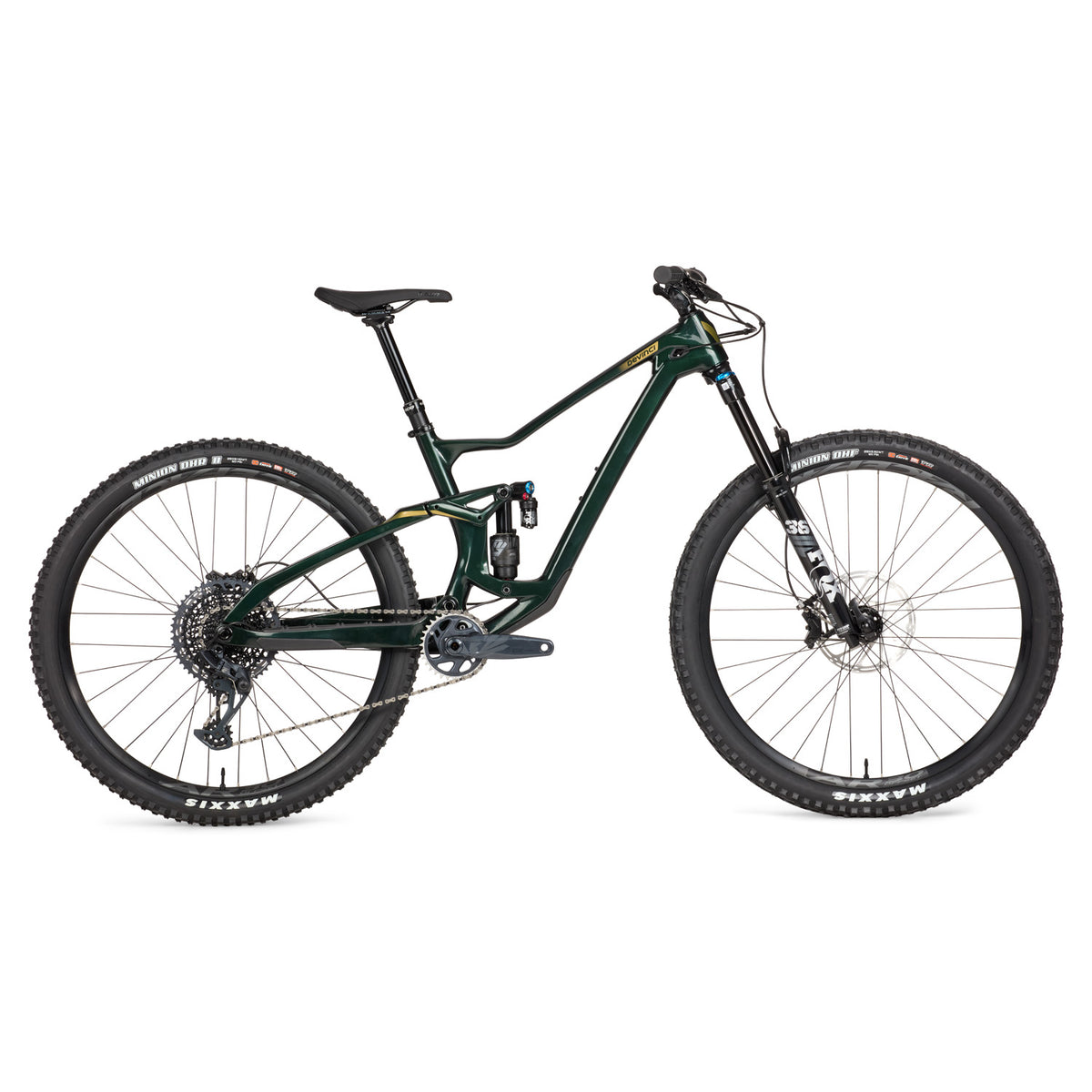 Devinci Troy Carbon 29 GX 12s Complete Mountain Bike 2023 Green Gold