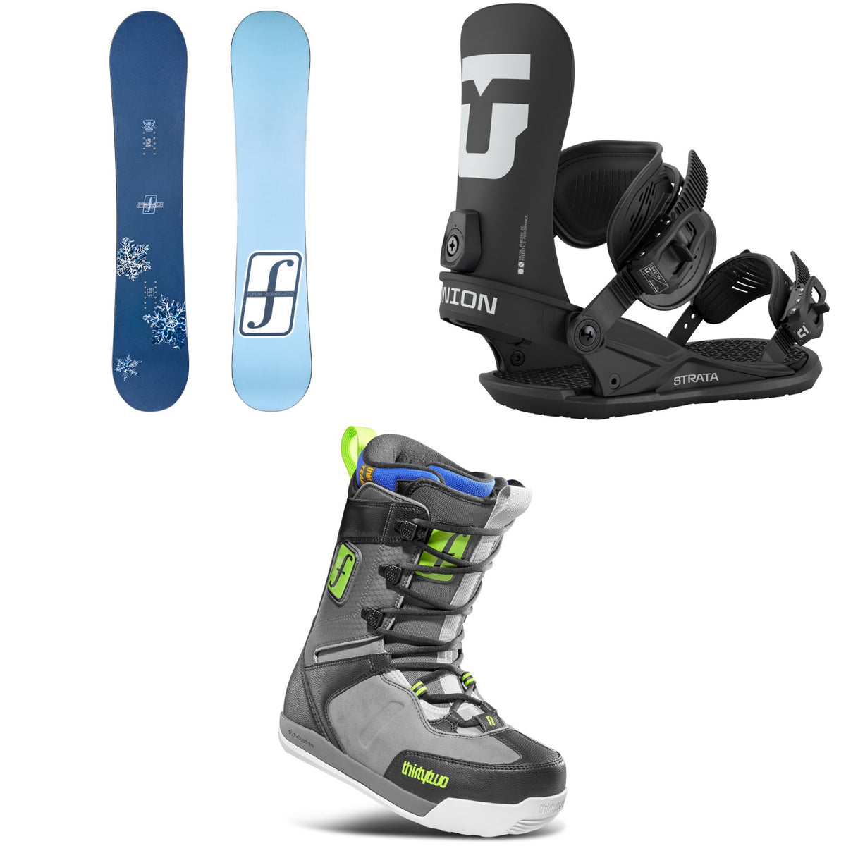 Forum JP Walker Snowboard + Union Strata Snowboard Bindings + thirtytwo JP Walker Forum Pro Snowboard Boots 2026