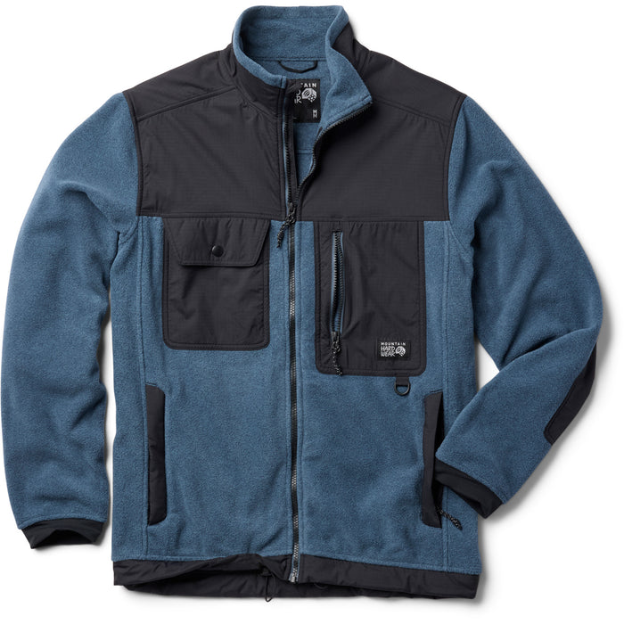 Mountain Hardwear First Tracks™ Fleece Full Zip Jacket - Men's Moon Blue Heather/Black