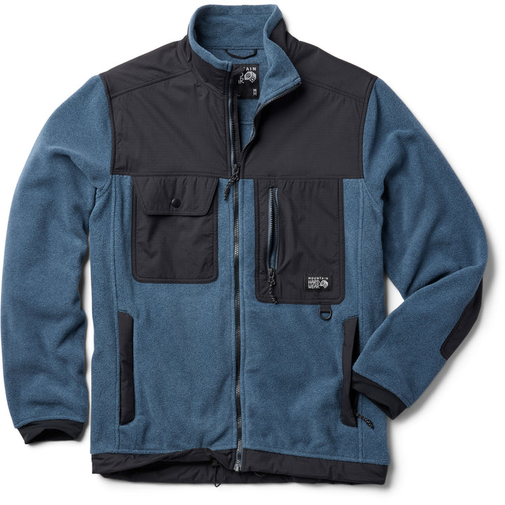 Mountain Hardwear First Tracks™ Fleece Full Zip Jacket - Men's Moon Blue Heather/Black