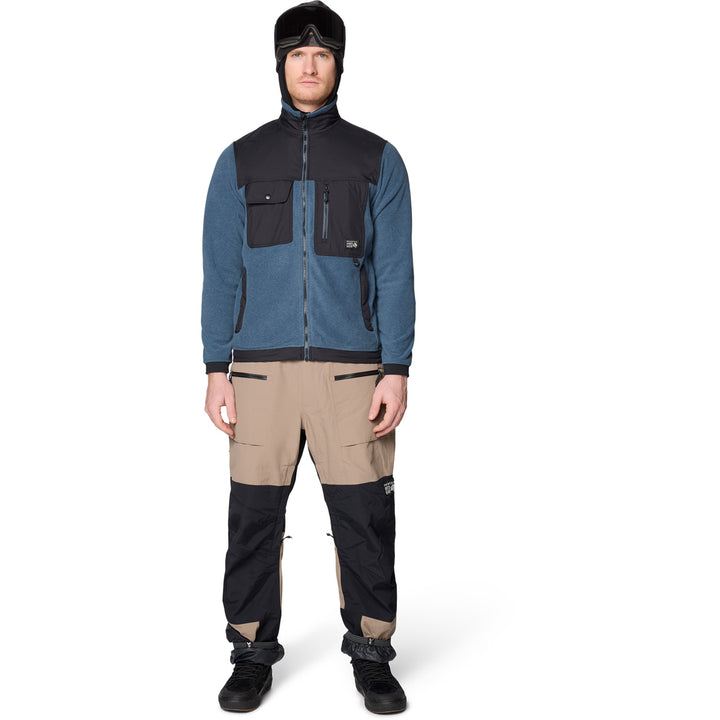 Mountain Hardwear First Tracks™ Fleece Full Zip Jacket - Men's Moon Blue Heather/Black