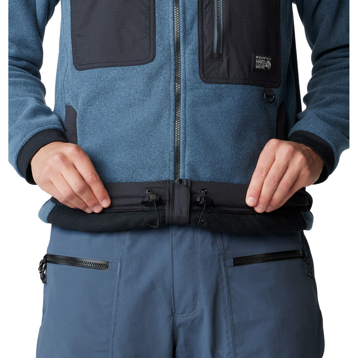 Mountain Hardwear First Tracks™ Fleece Full Zip Jacket - Men's Moon Blue Heather/Black