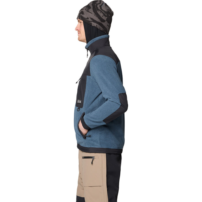 Mountain Hardwear First Tracks™ Fleece Full Zip Jacket - Men's Moon Blue Heather/Black