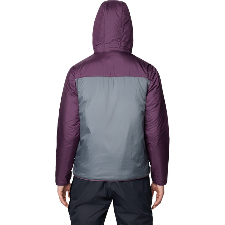 Mountain Hardwear Aprés Pro™ Insulated Hooded Jacket - Men's Foil Grey/Dusty Purple/Black