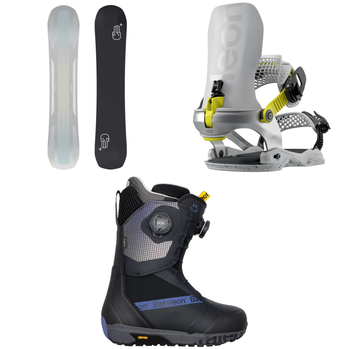 Bataleon Push Up+ Snowboard + Blaster AW Fase Snowboard Bindings + Salsa Boa Snowboard Boots - Women's 2026