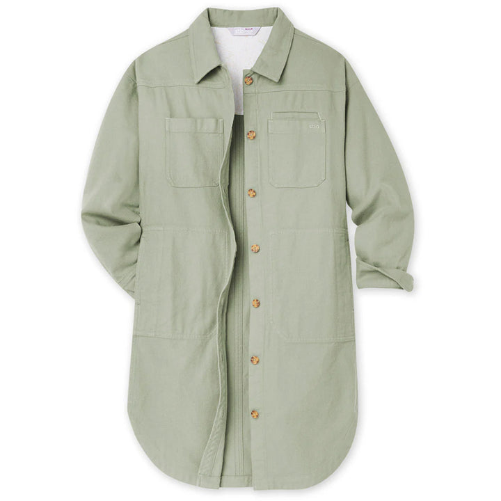 Stio Bevel Flannel Overshirt - Women's Sage Flats