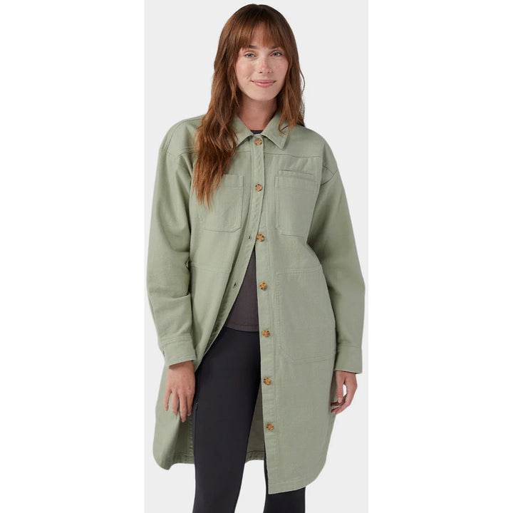 Stio Bevel Flannel Overshirt - Women's Sage Flats