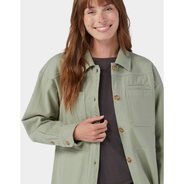 Stio Bevel Flannel Overshirt - Women's Sage Flats