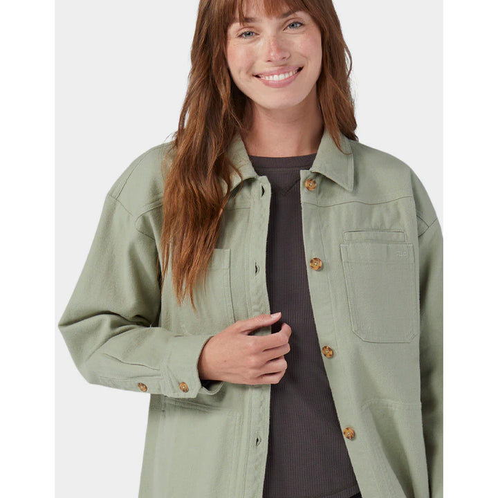 Stio Bevel Flannel Overshirt - Women's Sage Flats