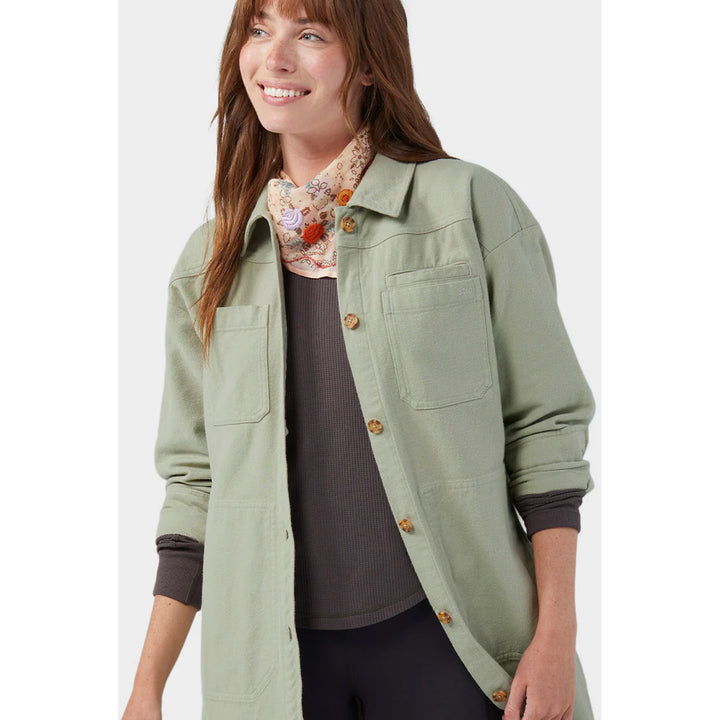Stio Bevel Flannel Overshirt - Women's Sage Flats