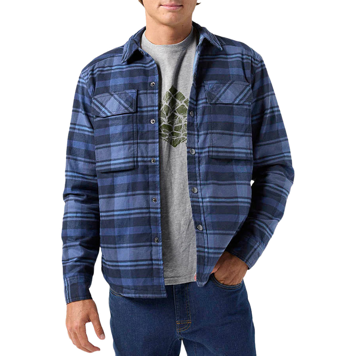 Stio Buckhorn Insulated Snap Shirt - Men's Mountain Shadow Plaid