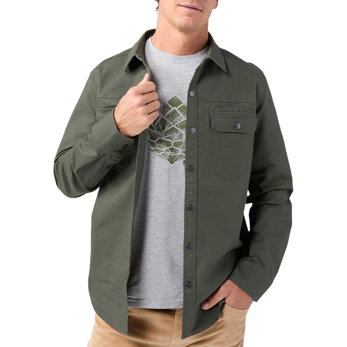 Stio Saragota Canvas Shirt - Men's Deep Shade
