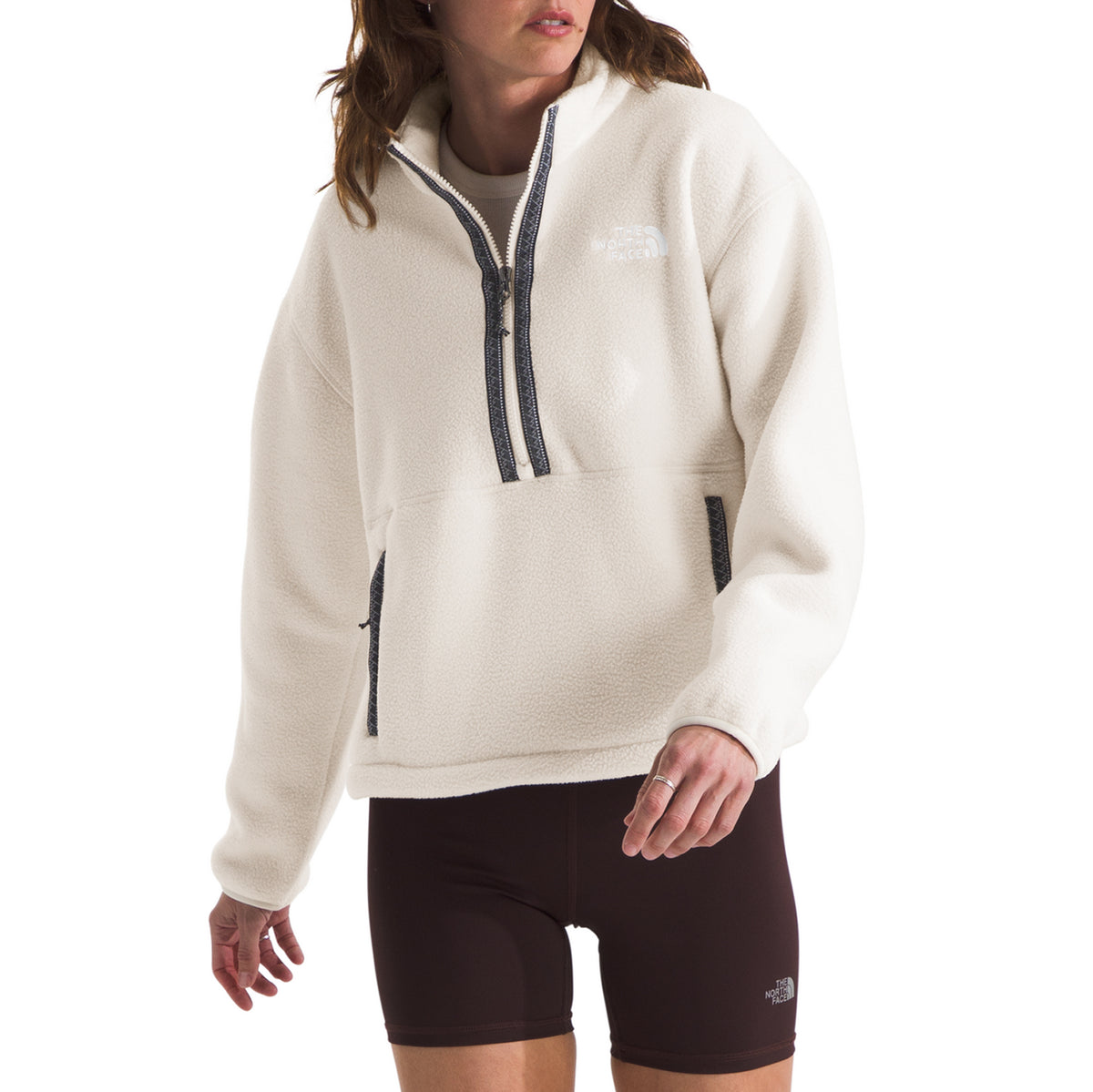 The North Face TNF™ Fleeski ¼ Zip Pullover - Women's White Dune