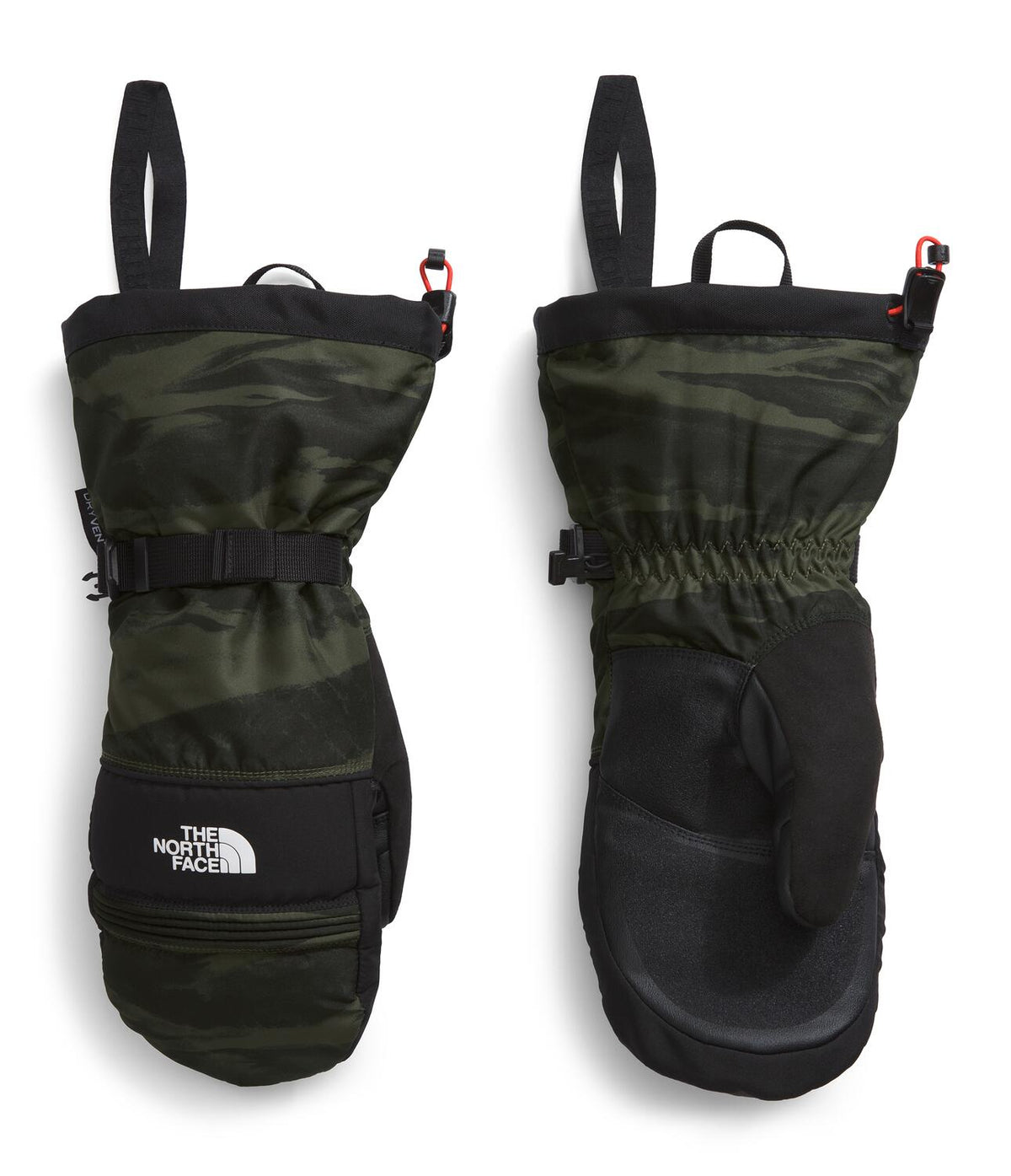 The North Face Montana Ski Mittens New Taupe Green Edge Of Light Print