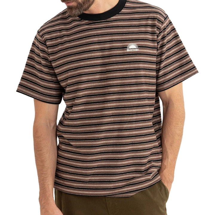 Rhythm Vintage Stripe Short-Sleeve T-Shirt - Men's Latte