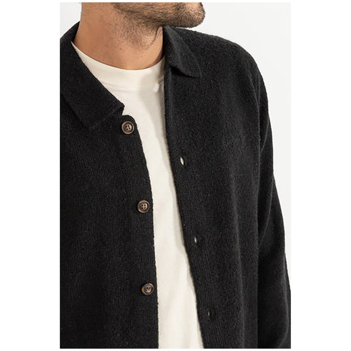 Rhythm Mohair Button Up Knit - Men's Black