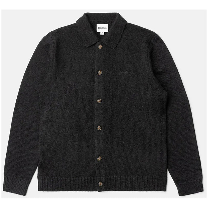 Rhythm Mohair Button Up Knit - Men's Black