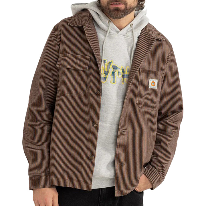 Rhythm Hickory Stripe Work Shirt - Men's Cedar