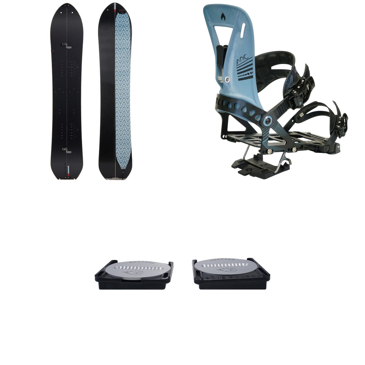 Season Pass Splitboard + Spark R&D Arc ST Splitboard Bindings + Canted Pucks 2026