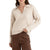 Rhythm Lexie V-Neck Collared Jumper Top - Women's Natural