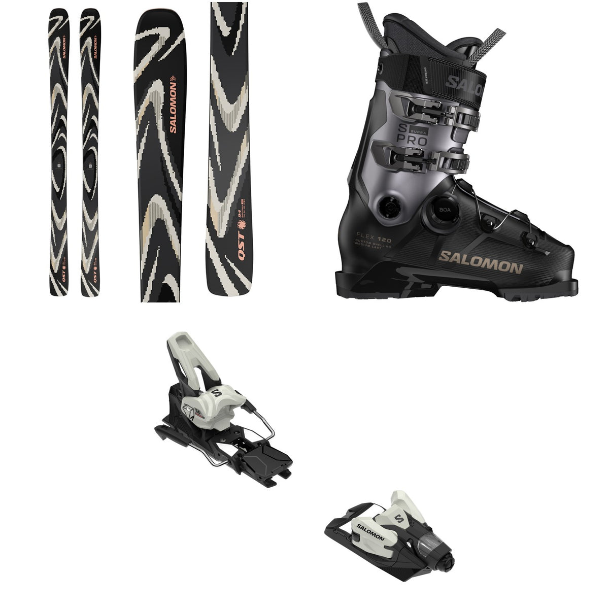Salomon QST 94 Skis + S/Pro Supra BOA 120 Ski Boots + Strive 14 GW Ski Bindings 2026