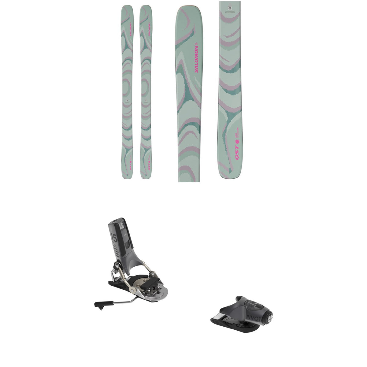 Salomon QST 100 Skis + Look Pivot 2.0 15 GW Ski Bindings 2026