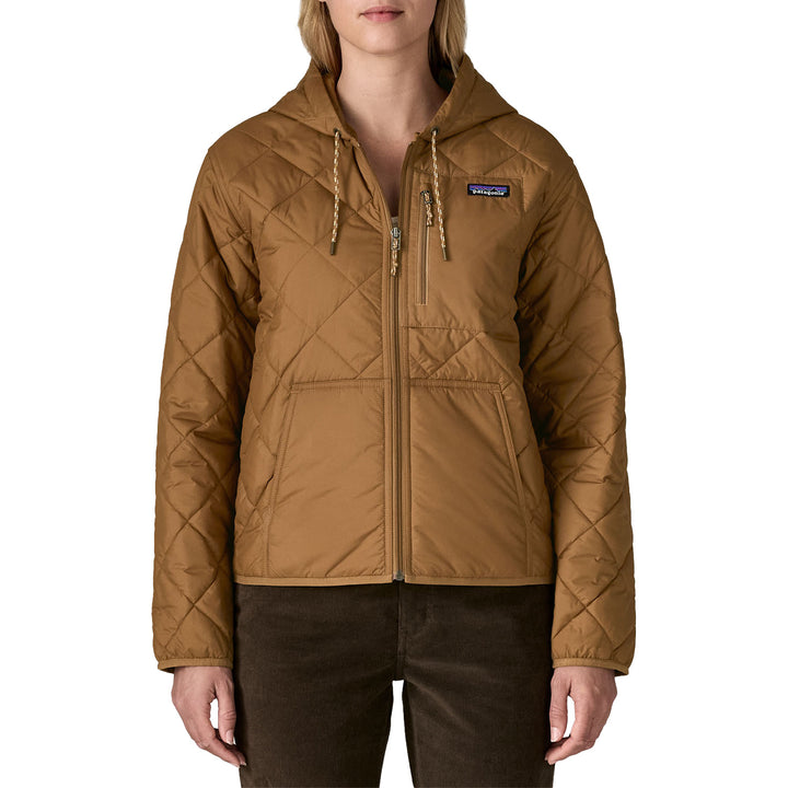 Patagonia Diamond Quilted Bomber Hoodie - Women's Deer Brown