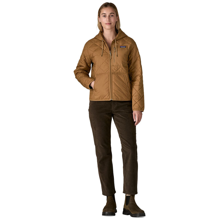 Patagonia Diamond Quilted Bomber Hoodie - Women's Deer Brown