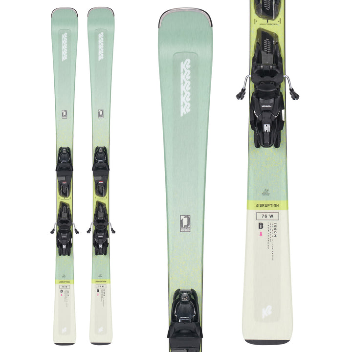 K2 Disruption 76 W Skis + ERP 10 Quikclik Bindings 2023