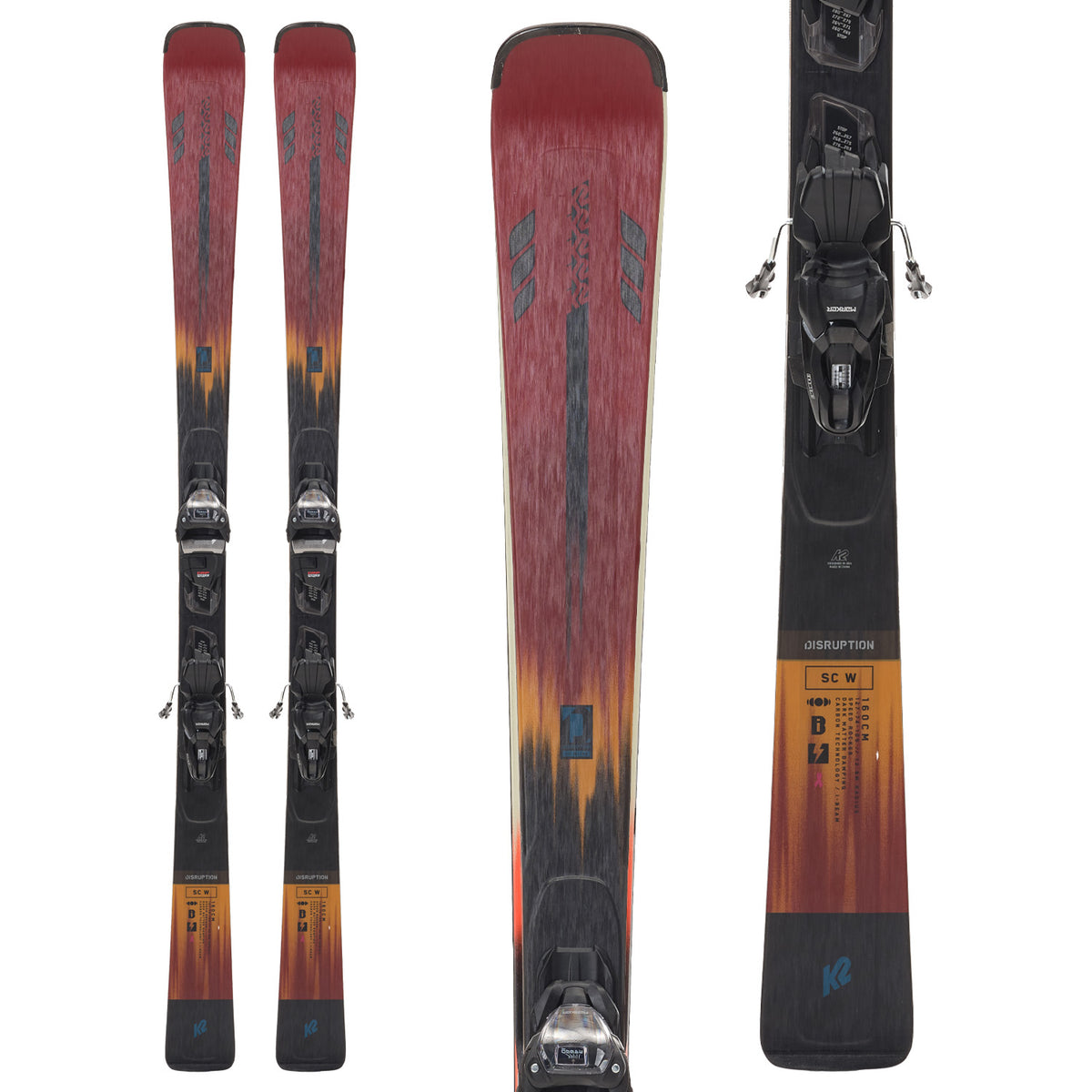 K2 Disruption SC W Skis + ER3 10 Quikclik Bindings 2024