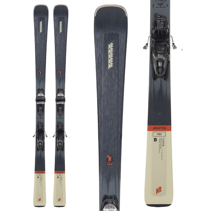 K2 Disruption 76 X Skis + M3 10 Compact Quikclik Bindings 2024