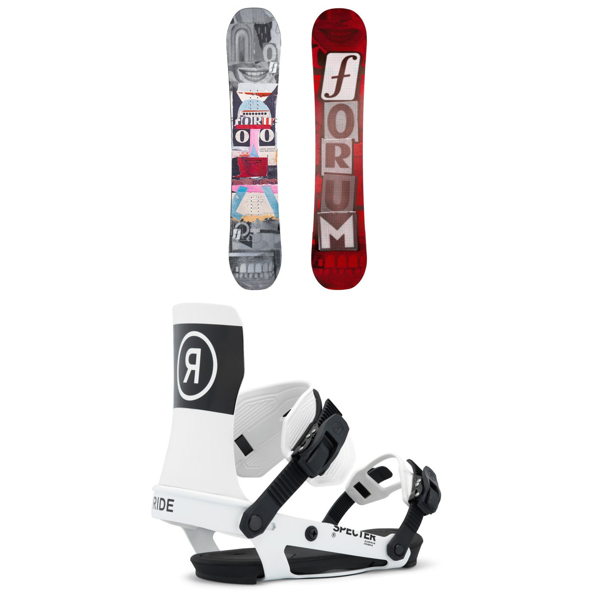 Forum Recon Snowboard + Ride Specter Snowboard Bindings 2026