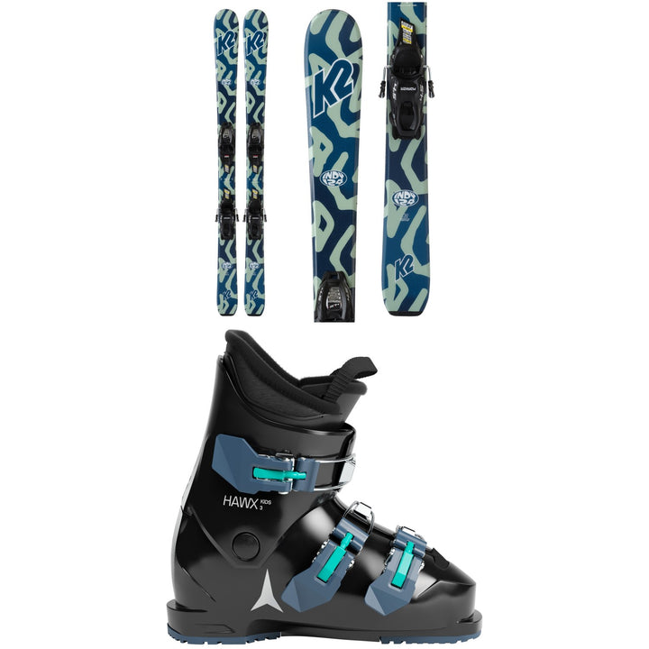 K2 Indy Skis + FDT 4.5 Bindings + Atomic Hawx Kids 3 Ski Boots - Kids' 2026