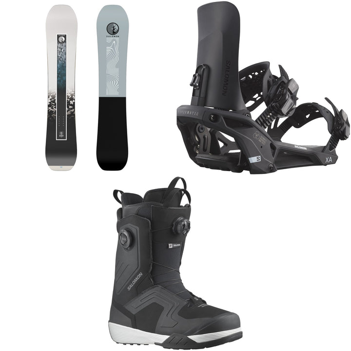 Salomon Sight X Snowboard + XA Supermatic Snowboard Bindings + Dialogue Dual Boa Snowboard Boots