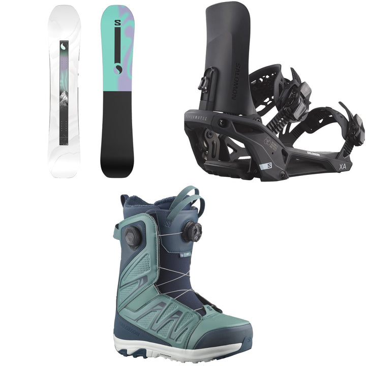 Salomon Bliss X Snowboard + XA Supermatic Snowboard Bindings + Ivy BOA SJ Snowboard Boots - Women's