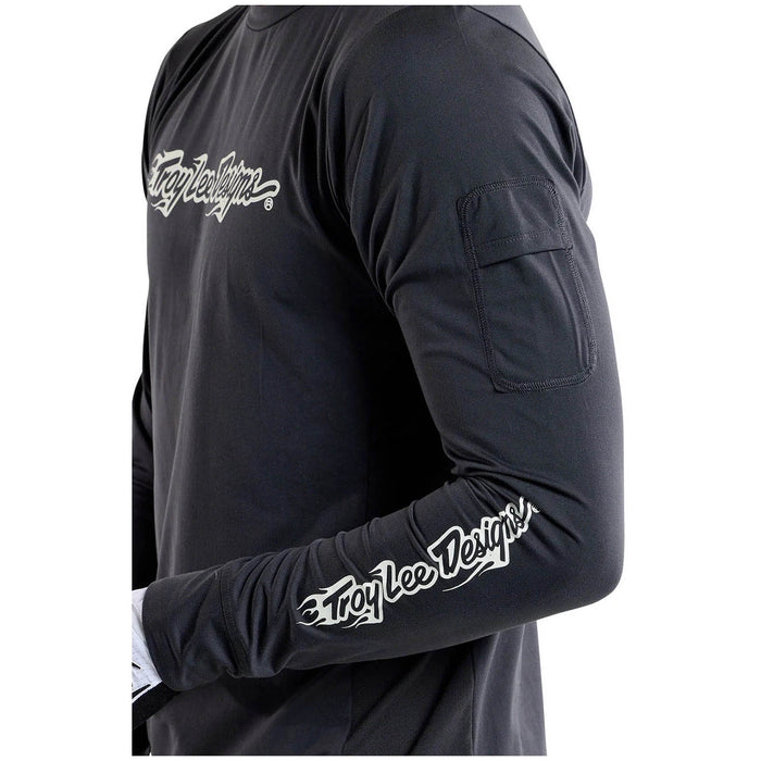 Troy Lee Designs Ruckus Long-Sleeve Ride Tee Burn Out Carbon