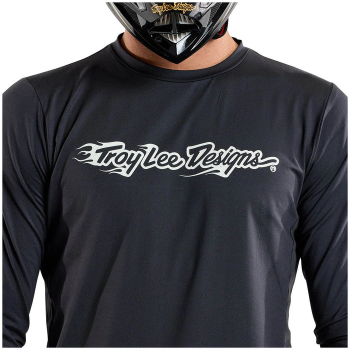 Troy Lee Designs Ruckus Long-Sleeve Ride Tee Burn Out Carbon