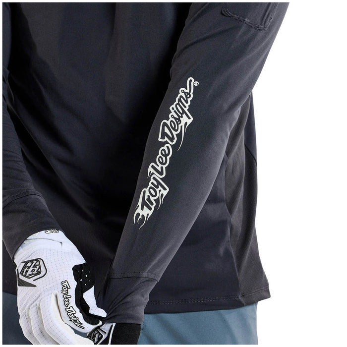 Troy Lee Designs Ruckus Long-Sleeve Ride Tee Burn Out Carbon