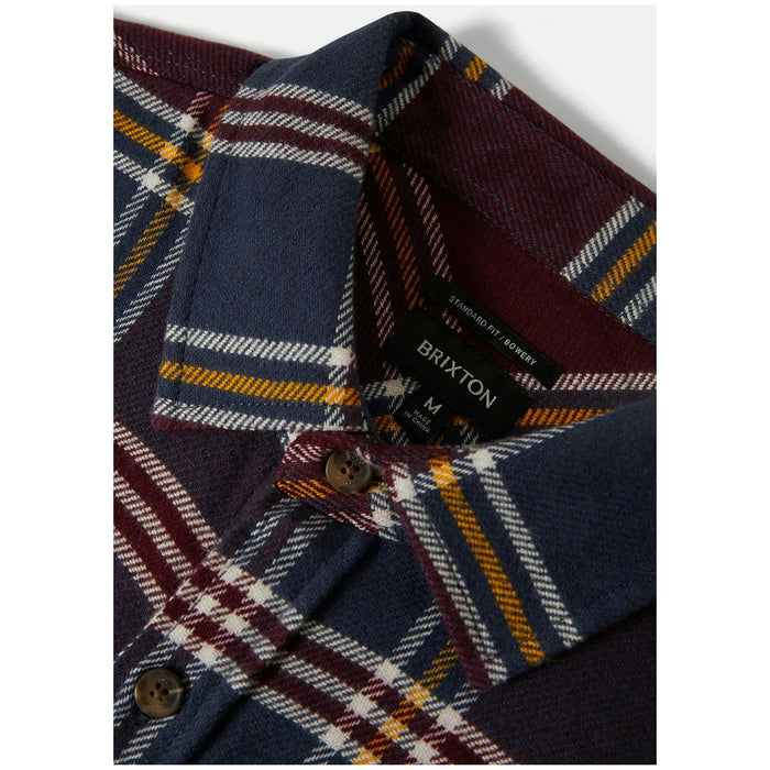 Brixton Bowery Long-Sleeve Flannel - Men's Mood Indigo/Port/Saffron