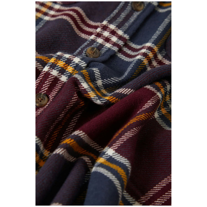 Brixton Bowery Long-Sleeve Flannel - Men's Mood Indigo/Port/Saffron