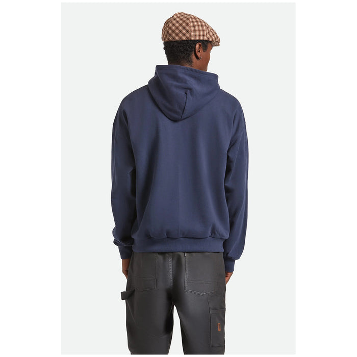 Brixton Embroidered Heavy Weight Hoodie - Men's Mood Indigo