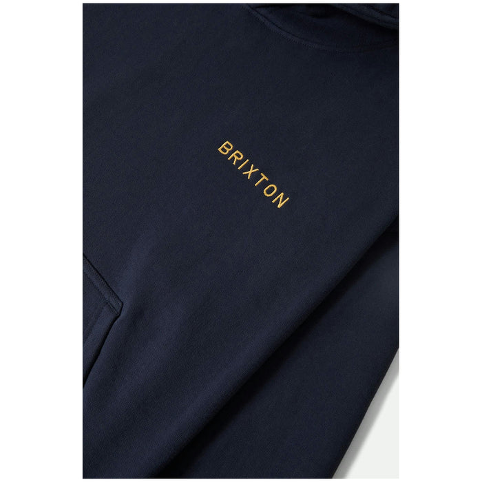 Brixton Embroidered Heavy Weight Hoodie - Men's Mood Indigo