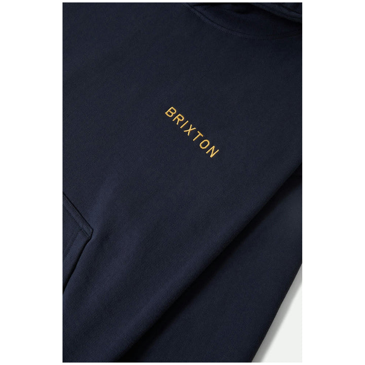 Brixton Embroidered Heavy Weight Hoodie - Men's Mood Indigo