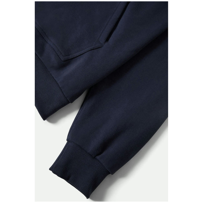 Brixton Embroidered Heavy Weight Hoodie - Men's Mood Indigo