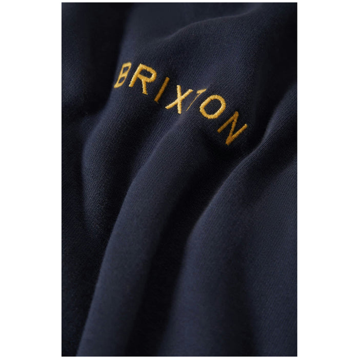 Brixton Embroidered Heavy Weight Hoodie - Men's Mood Indigo