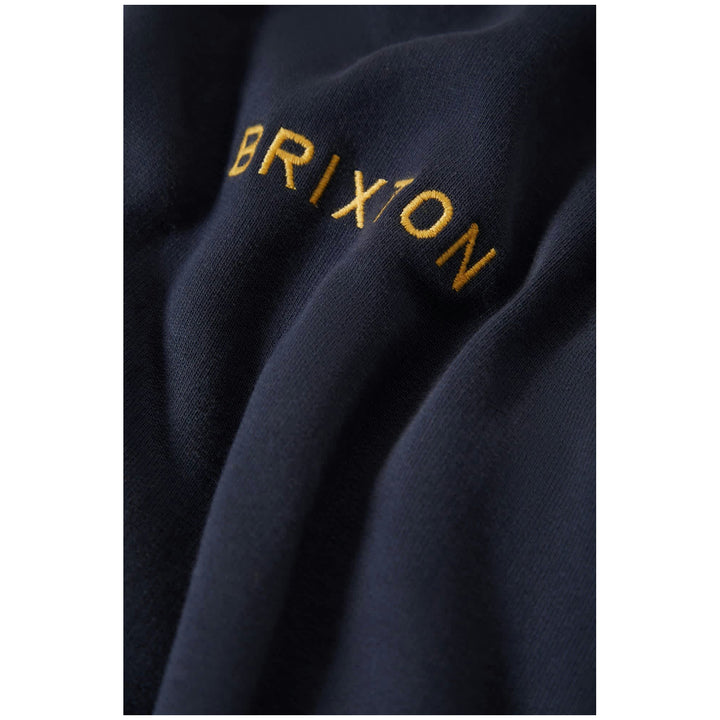 Brixton Embroidered Heavy Weight Hoodie - Men's Mood Indigo