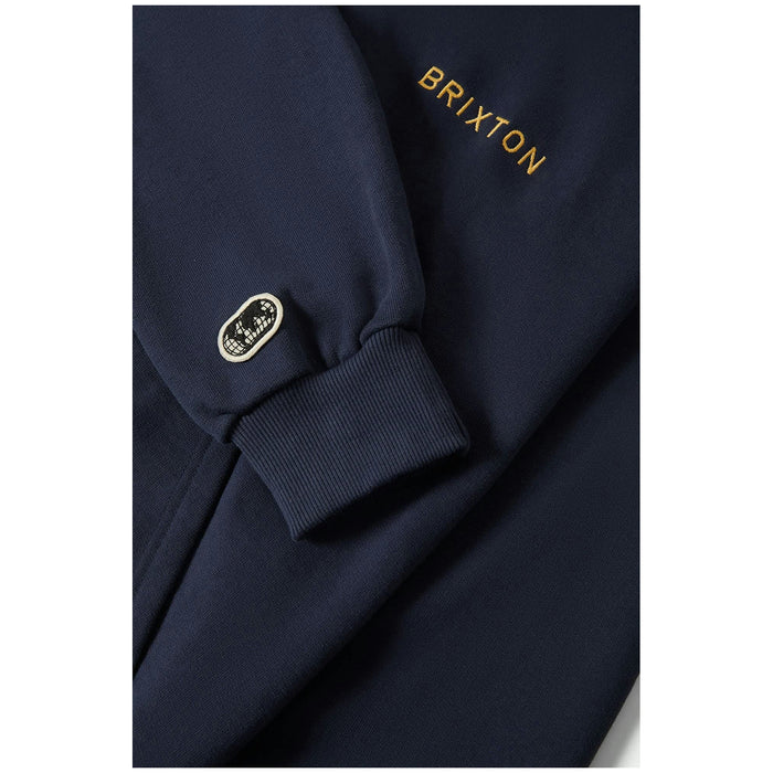 Brixton Embroidered Heavy Weight Hoodie - Men's Mood Indigo